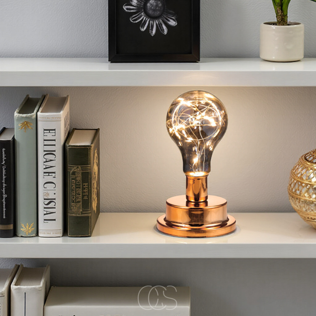 Nievk - Table Lamp with Light Bulb - Vintage Industrial Design