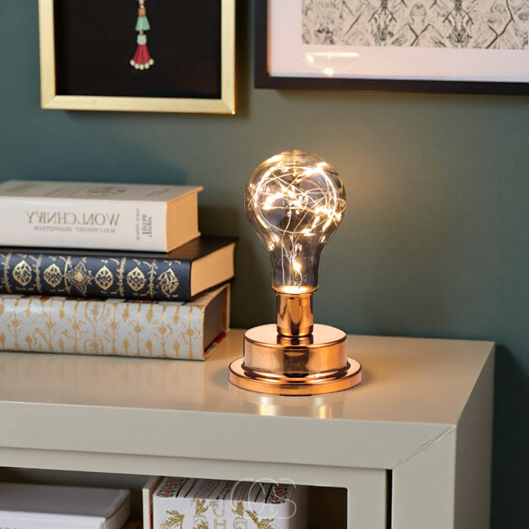Nievk - Table Lamp with Light Bulb - Vintage Industrial Design