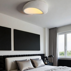Nievk - Wabi-Sabi Fabric Ceiling Lamp - Polyform & Resin