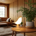 Nievk - Wooden Bird Lamp - Wireless Table Lamp with Warm Light