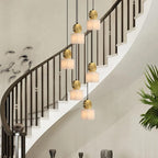 Lunette | Marble and Gold Pendant