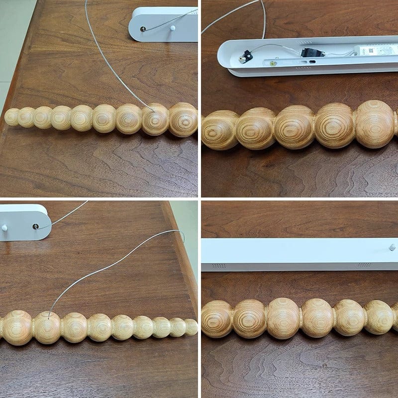 Arborcrest Wood Bead Chandelier